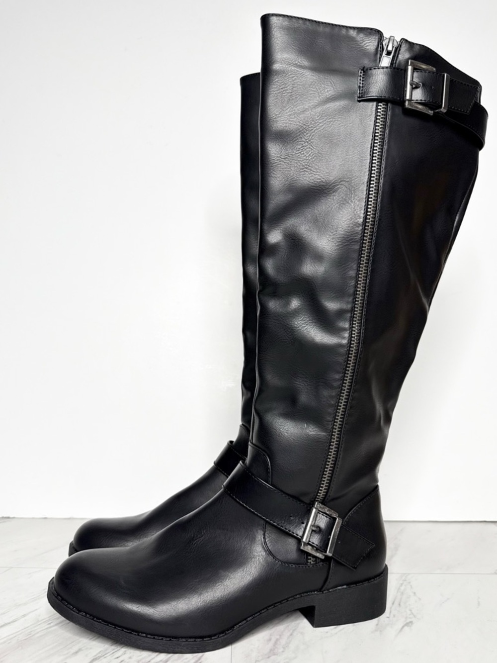 Mia Cascaded Black Tall Boot 8 1/2 M